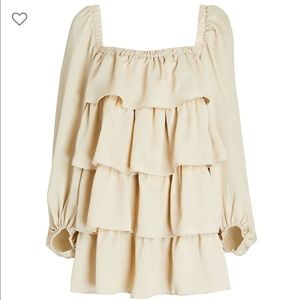 NWT Weworewhat tiered mini dress in beige